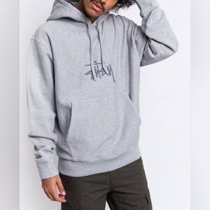Stussy - Basic Stussy Embroidered Hoodie - Size Large